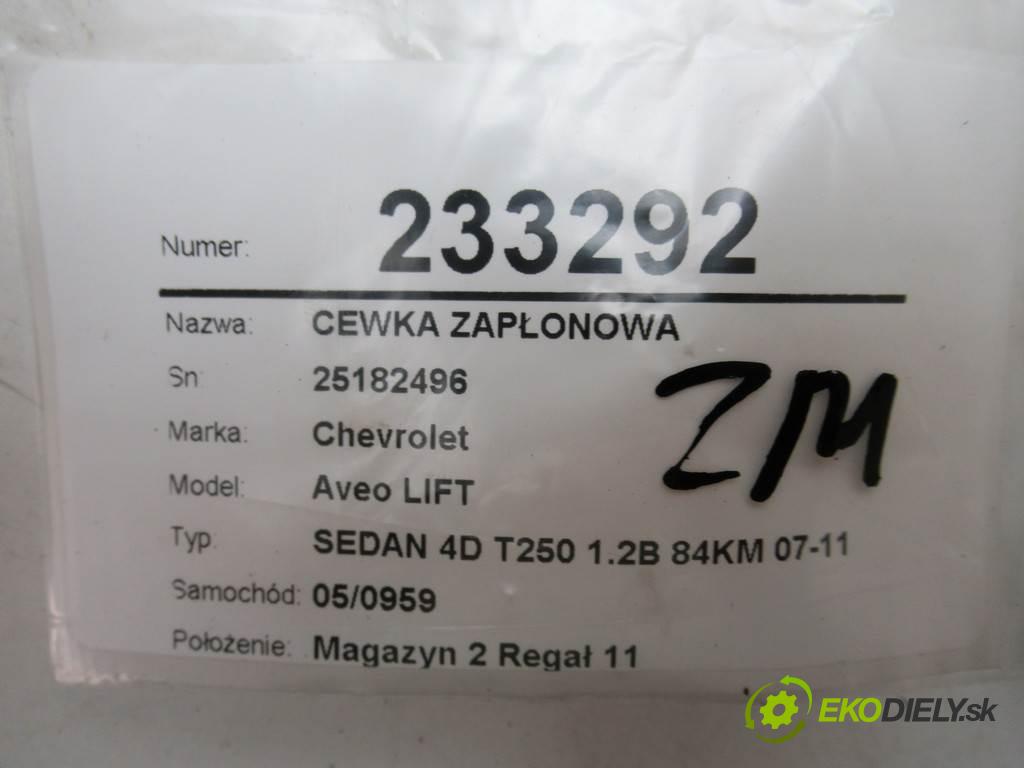 Chevrolet Aveo LIFT  2011 62 kW SEDAN 4D T250 1.2B 84KM 07-11 1200 cívka zapalovací 25182496 (Zapalovací cívky, moduly)