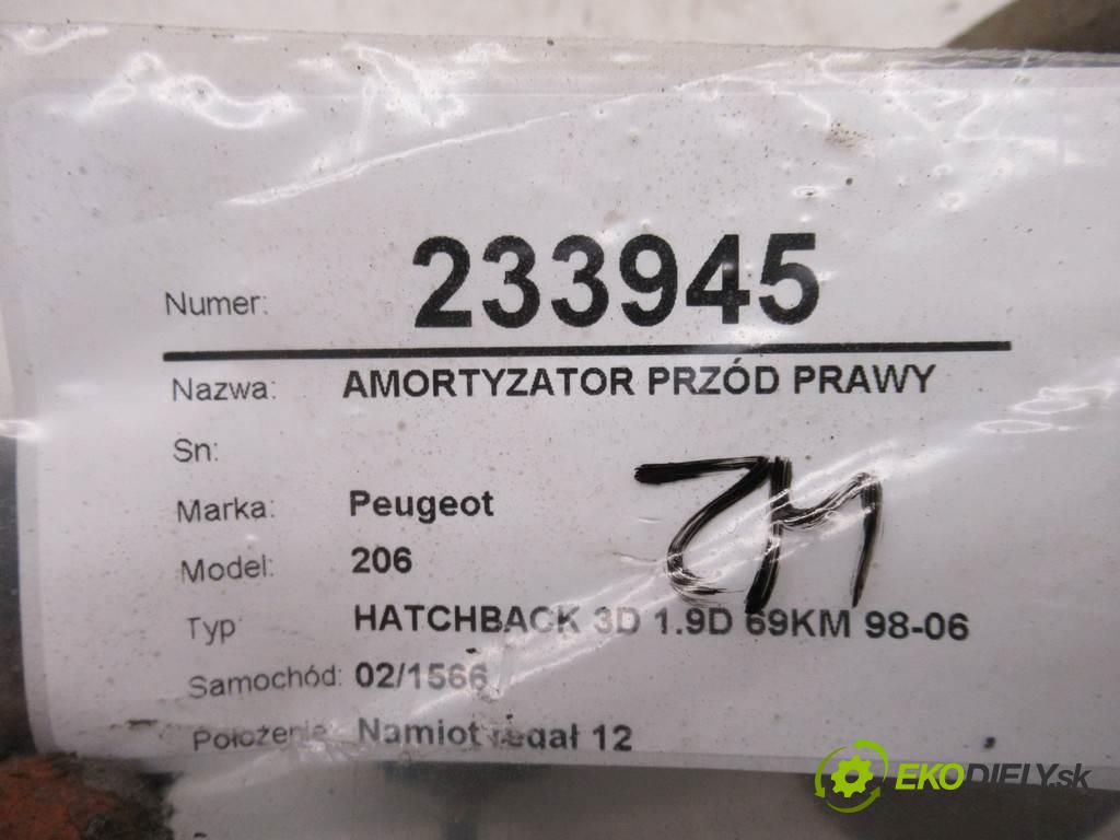 Peugeot 206  1998 51 kW HATCHBACK 3D 1.9D 69KM 98-06 1900 Tlmič predný pravy  (Ostatné)
