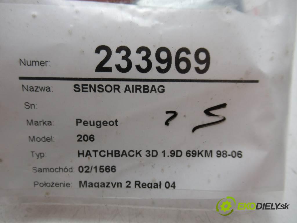 Peugeot 206  1998 51 kW HATCHBACK 3D 1.9D 69KM 98-06 1900 senzor airbag 9635268880 (Snímače)