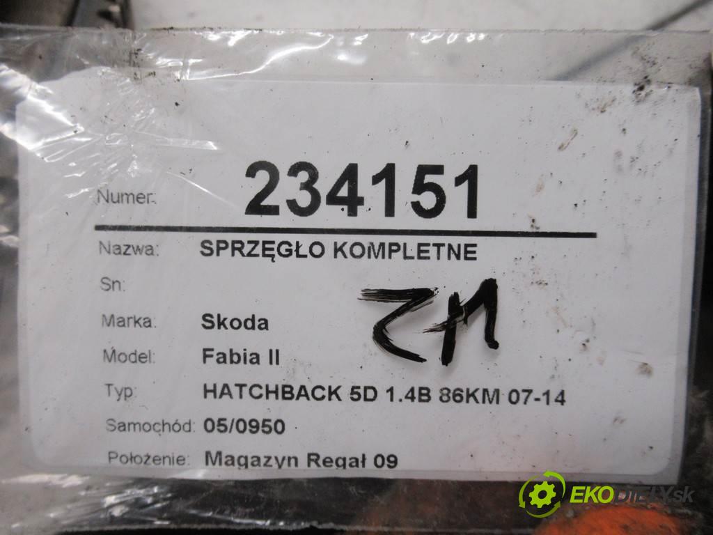 Skoda Fabia II  2008  HATCHBACK 5D 1.4B 86KM 07-14 1400 Spojková sada (bez ložiska) komplet  (Kompletné sady (bez ložiska))