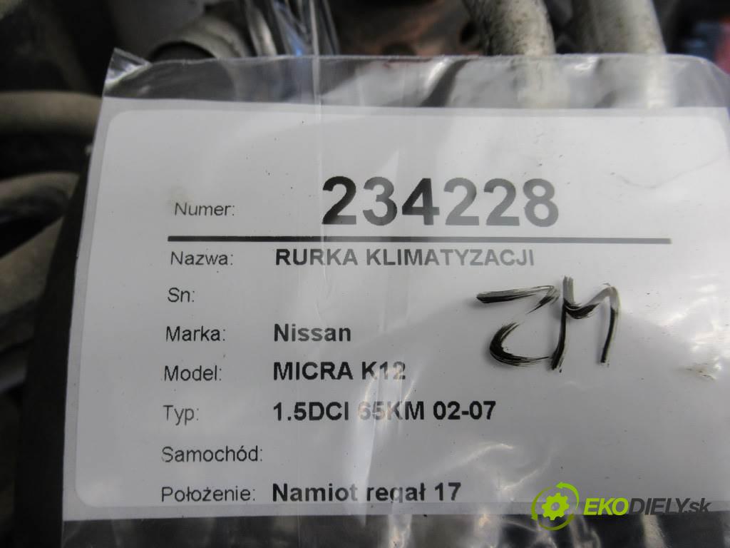 Nissan MICRA K12    1.5DCI 65KM 02-07  rúrka klimatizácie  (Rúrky klimatizácie)