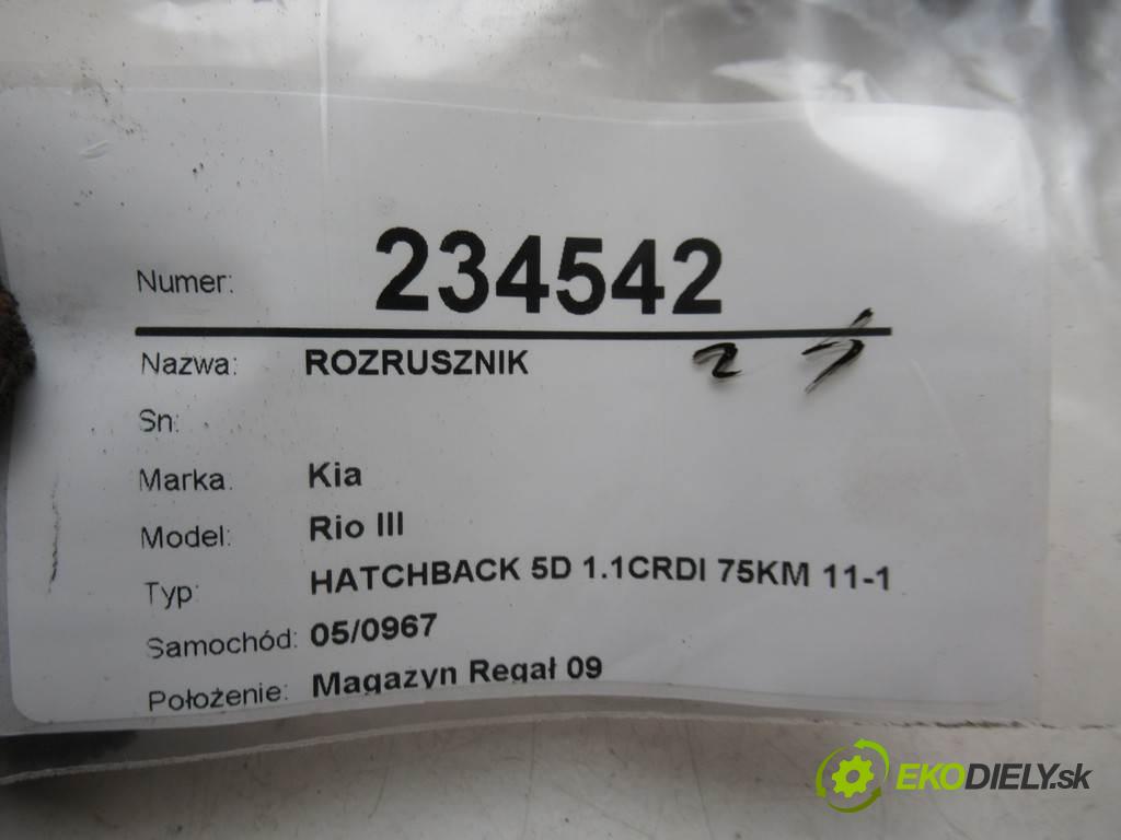 Kia Rio III  2013 55 kW HATCHBACK 5D 1.1CRDI 75KM 11-17 1100 startér  (Startéry)