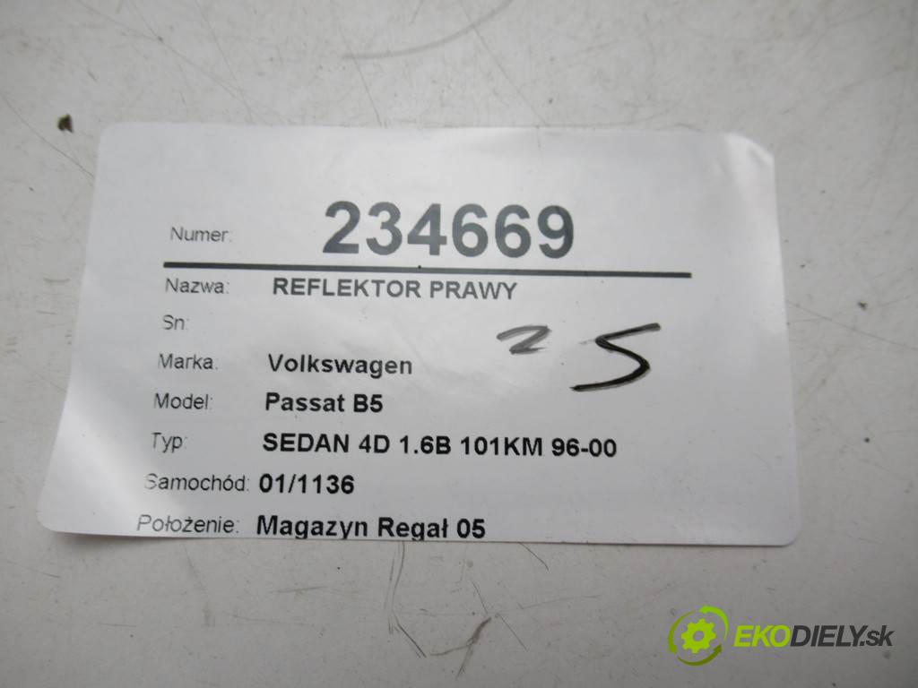 Volkswagen Passat B5  1997 74 kw SEDAN 4D 1.6B 101KM 96-00 1600 Svetlomet pravy  (Pravé)