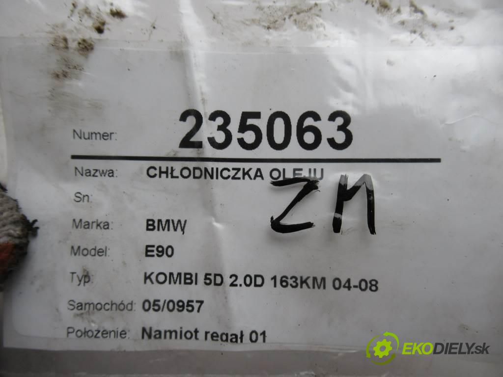 BMW E90  2005  KOMBI 5D 2.0D 163KM 04-08 2000 Chladič oleja 7787698 (Chladiče oleja)