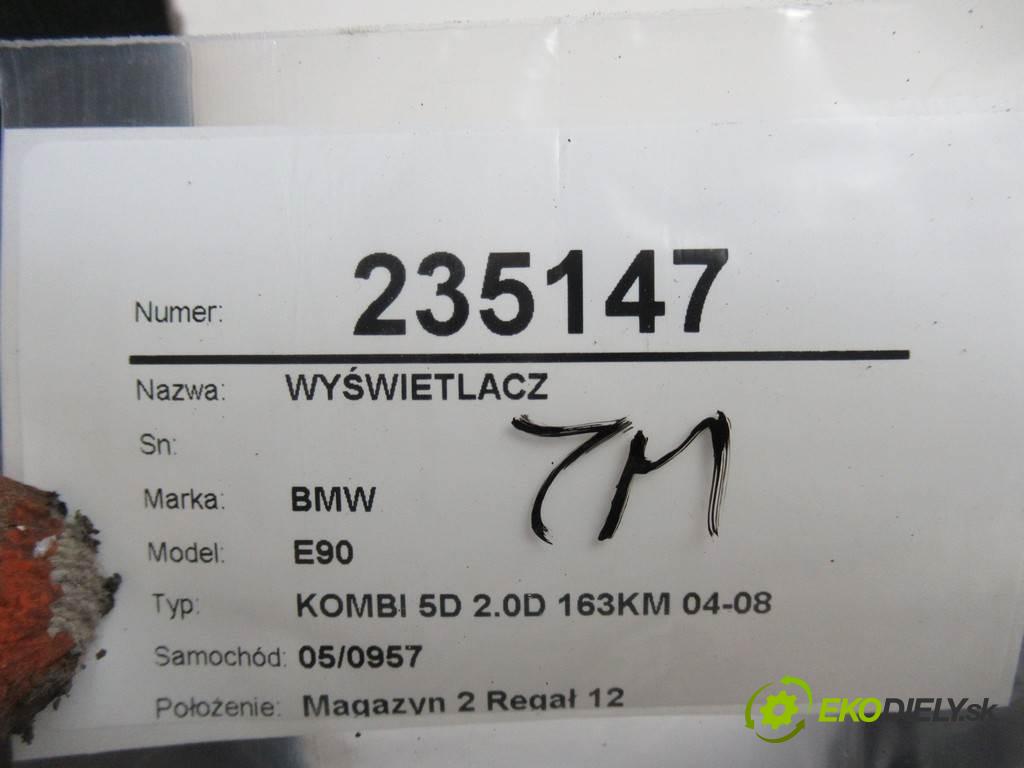 BMW E90  2005  KOMBI 5D 2.0D 163KM 04-08 2000 Dislpej navigácie 6973672 (Prístrojové dosky, displeje)