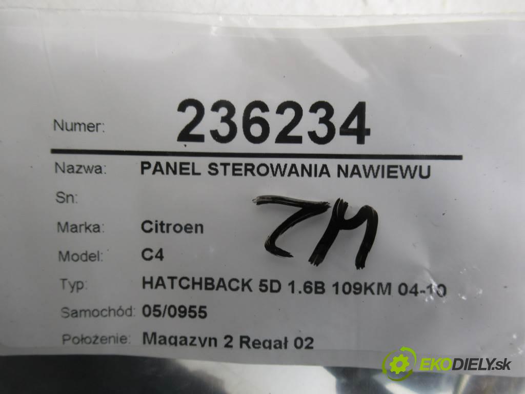Citroen C4  2007 80 kW HATCHBACK 5D 1.6B 109KM 04-10 1600 Panel ovládania kúrenia 9658084577 (Prepínače, spínače, tlačidlá a ovládače kúrenia)