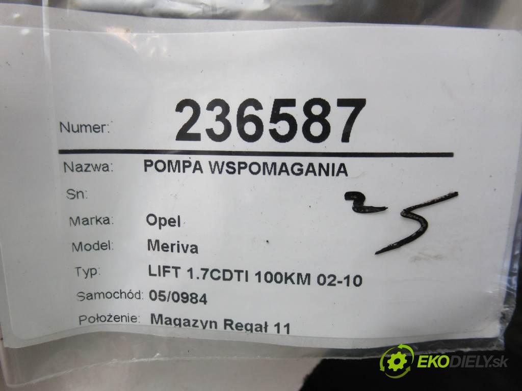 Opel Meriva  2010  LIFT 1.7CDTI 100KM 02-10 1700 Pumpa servočerpadlo 26108652 26093281 (Servočerpadlá, pumpy riadenia)
