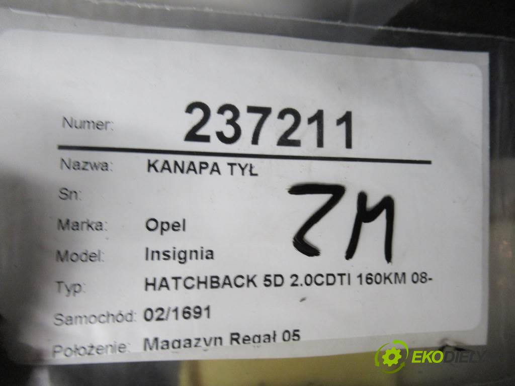 Opel Insignia  2009 96 kW HATCHBACK 5D 2.0CDTI 160KM 08-13 2000 Sedadlo zad  (Sedačky, sedadlá)