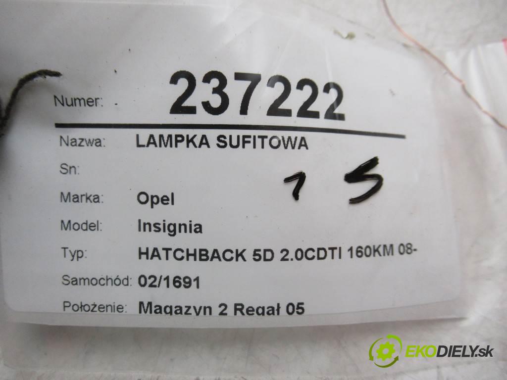 Opel Insignia  2009 96 kW HATCHBACK 5D 2.0CDTI 160KM 08-13 2000 světlo stropní 316627975 (Osvětlení interiéru)