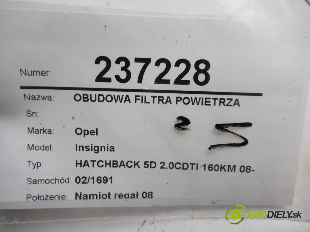 Opel Insignia  2009 96 kW HATCHBACK 5D 2.0CDTI 160KM 08-13 2000 obal filtra vzduchu  (Kryty filtrů)
