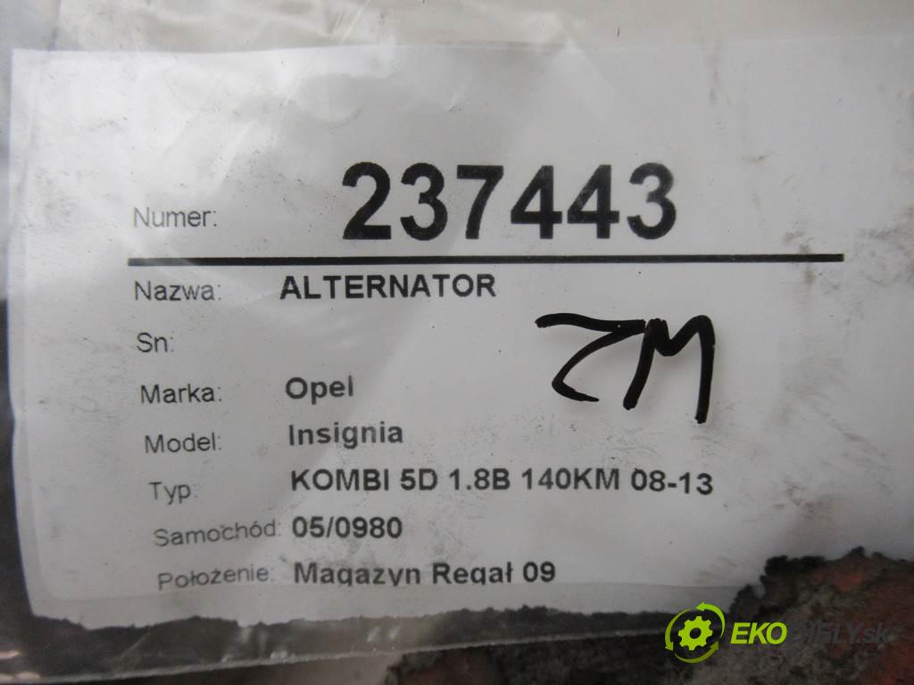 Opel Insignia  2009  KOMBI 5D 1.8B 140KM 08-13 1800 Alternátor 13500329 (Alternátory)