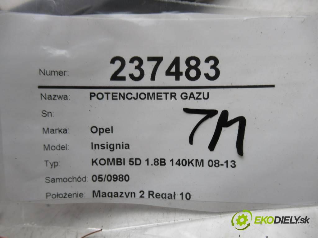 Opel Insignia  2009  KOMBI 5D 1.8B 140KM 08-13 1800 Potenciometer plynového pedálu 13237352 (Pedále)