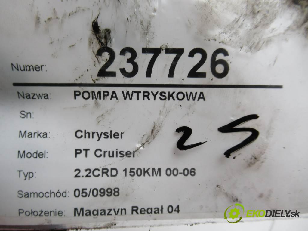 Chrysler PT Cruiser  2006 110 kW 2.2CRD 150KM 00-06 2148 Pumpa vstrekovacia 0445010127 (Vstrekovacie čerpadlá)