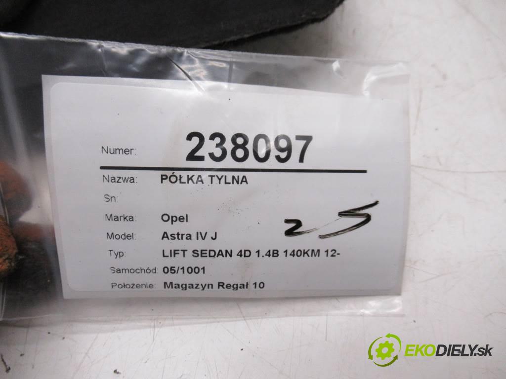 Opel Astra IV J  2017  LIFT SEDAN 4D 1.4B 140KM 12- 1364 Pláto zadná 13346526 (Pláta zadné)