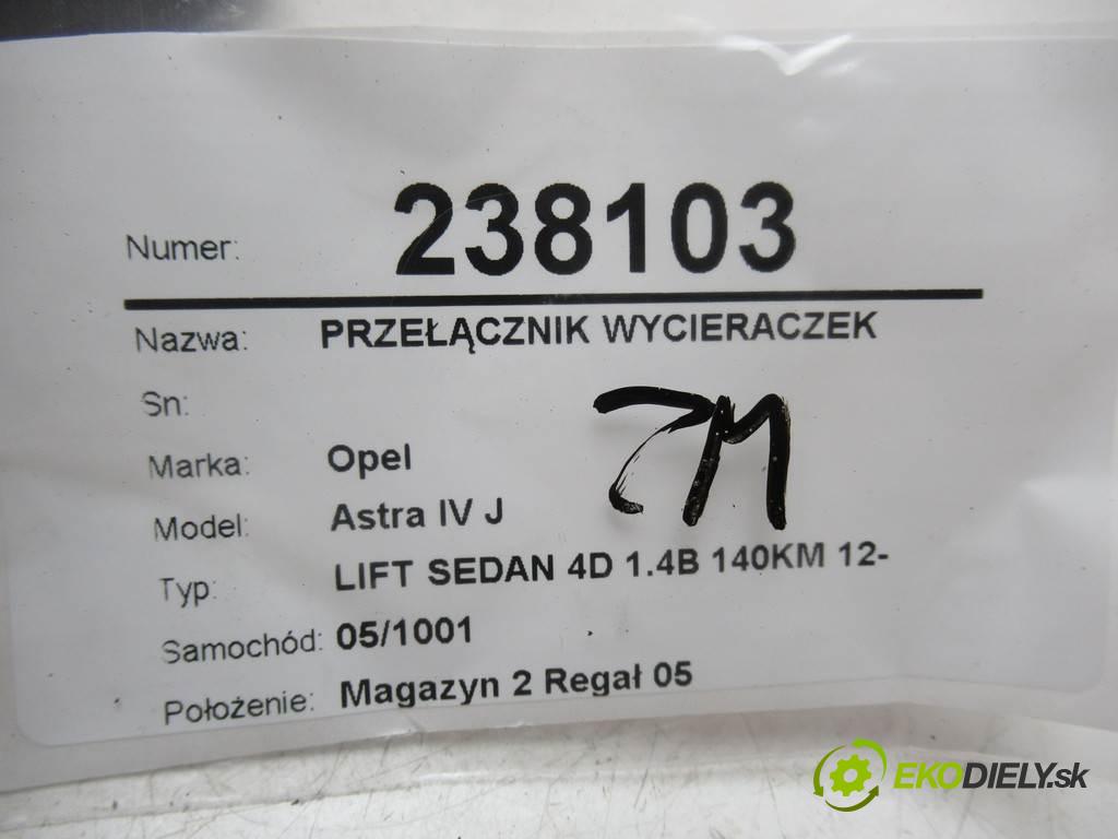 Opel Astra IV J  2017  LIFT SEDAN 4D 1.4B 140KM 12- 1364 Prepínač stieračov 95433824 (Prepínače, spínače, tlačidlá a ovládače kúrenia)