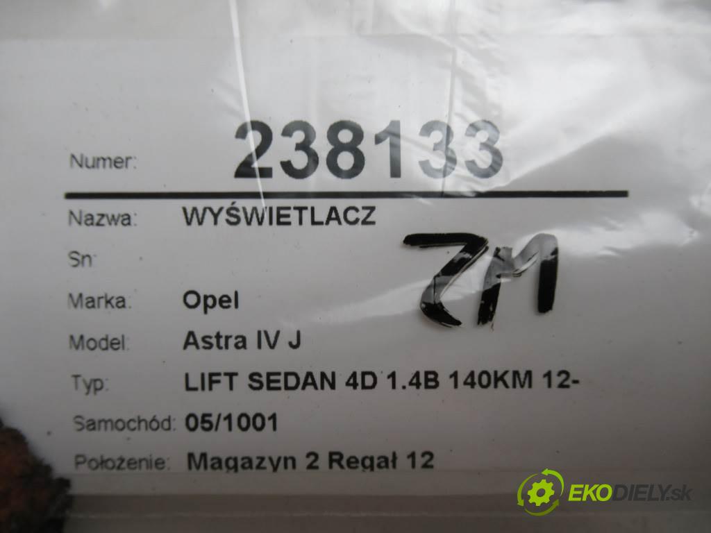 Opel Astra IV J  2017  LIFT SEDAN 4D 1.4B 140KM 12- 1364 Dislpej 22858076 (Prístrojové dosky, displeje)