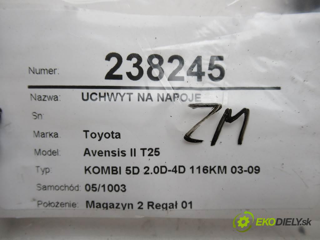 Toyota Avensis II T25  2004  KOMBI 5D 2.0D-4D 116KM 03-09 2000 Držiak na nápoje  (Úchyty, držiaky na nápoje)