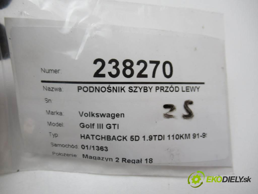 Volkswagen Golf III GTI  1997 81 kW HATCHBACK 5D 1.9TDI 110KM 91-99 1900 mechanismus okna přední část levý 1H0959801A