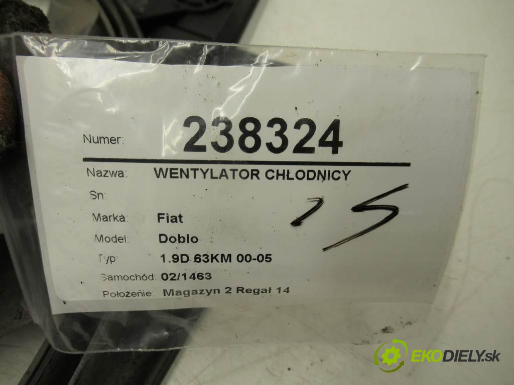 Fiat Doblo  2003  1.9D 63KM 00-05 1900 Ventilátor chladiča 834900200 (Ventilátory)