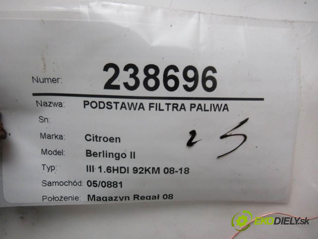 Citroen Berlingo II  2011 68 kw III 1.6HDI 92KM 08-18 1560 obal filtra paliva 9672314980 (Kryty palivové)