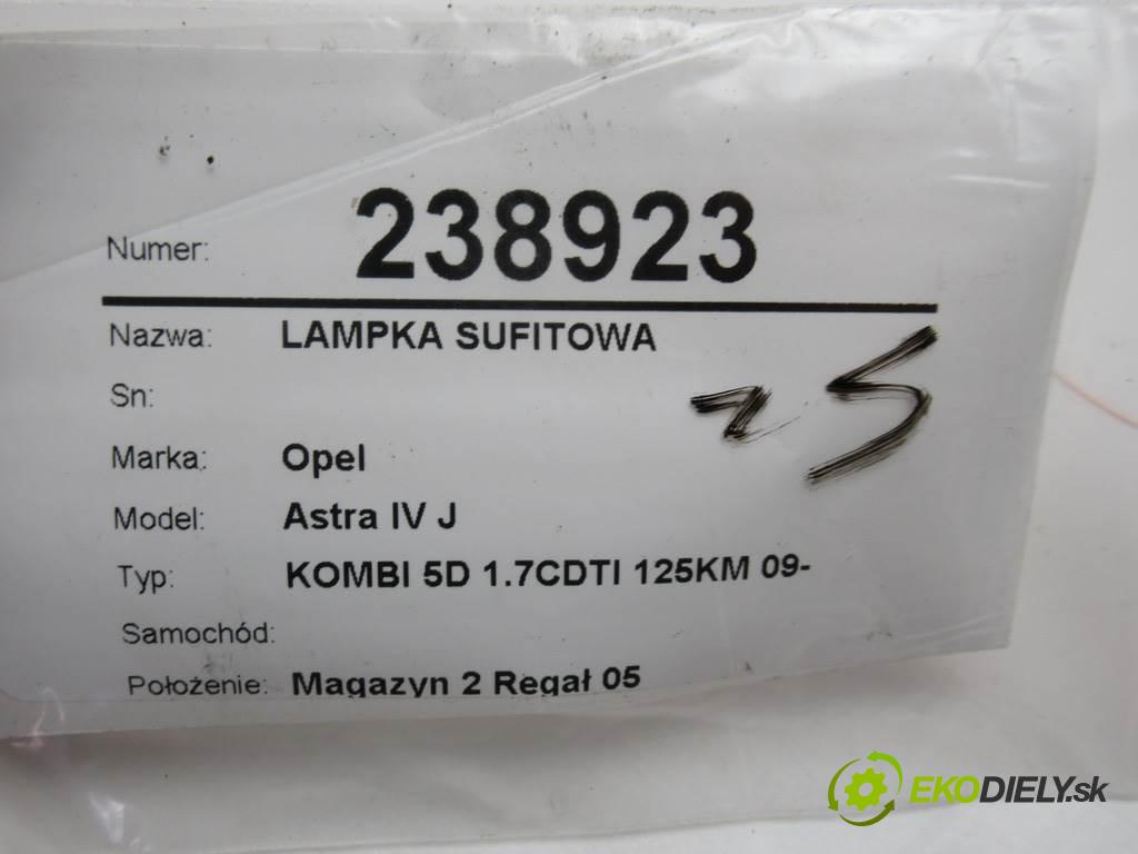 Opel Astra IV J    KOMBI 5D 1.7CDTI 125KM 09-  světlo stropní 13309524 (Osvětlení interiéru)