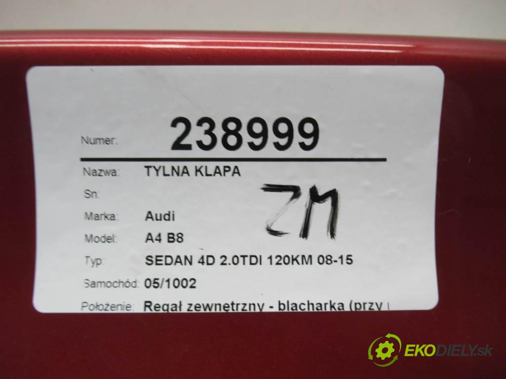 Audi A4 B8  2009  SEDAN 4D 2.0TDI 120KM 08-15 2000 zadná kapota  (Zadné kapoty)