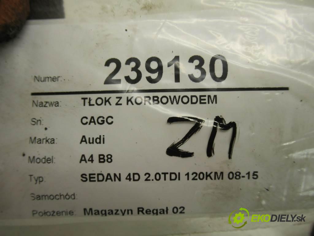 Audi A4 B8    SEDAN 4D 2.0TDI 120KM 08-15  piest - ojnica CAGC  (Piesty)