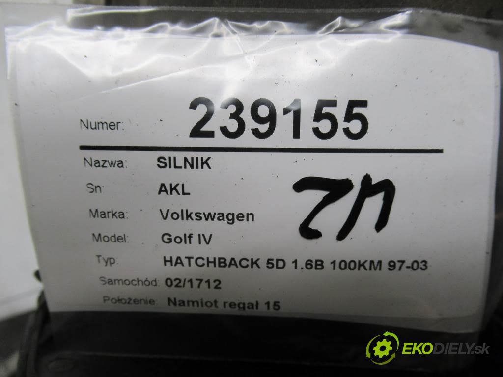 Volkswagen Golf IV  1998  HATCHBACK 5D 1.6B 100KM 97-03 1600 Motor AKL (Motory (kompletné))