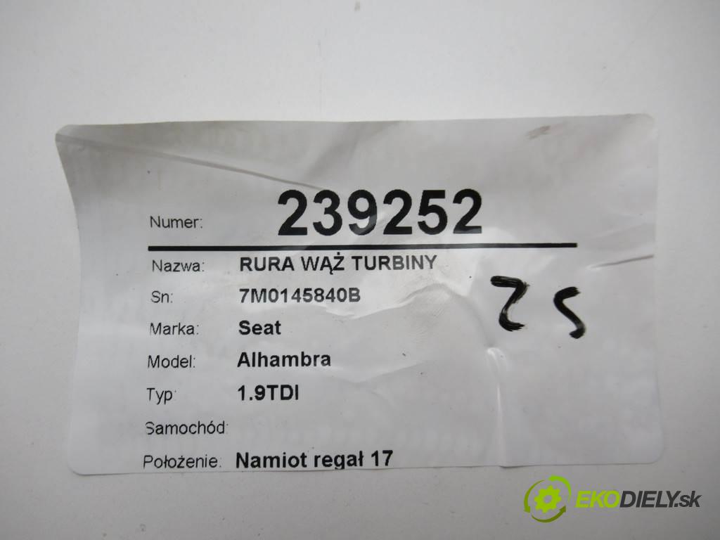 Seat Alhambra    1.9TDI  Rúra hadice turba 7M0145840B (Hadice intercoolera)