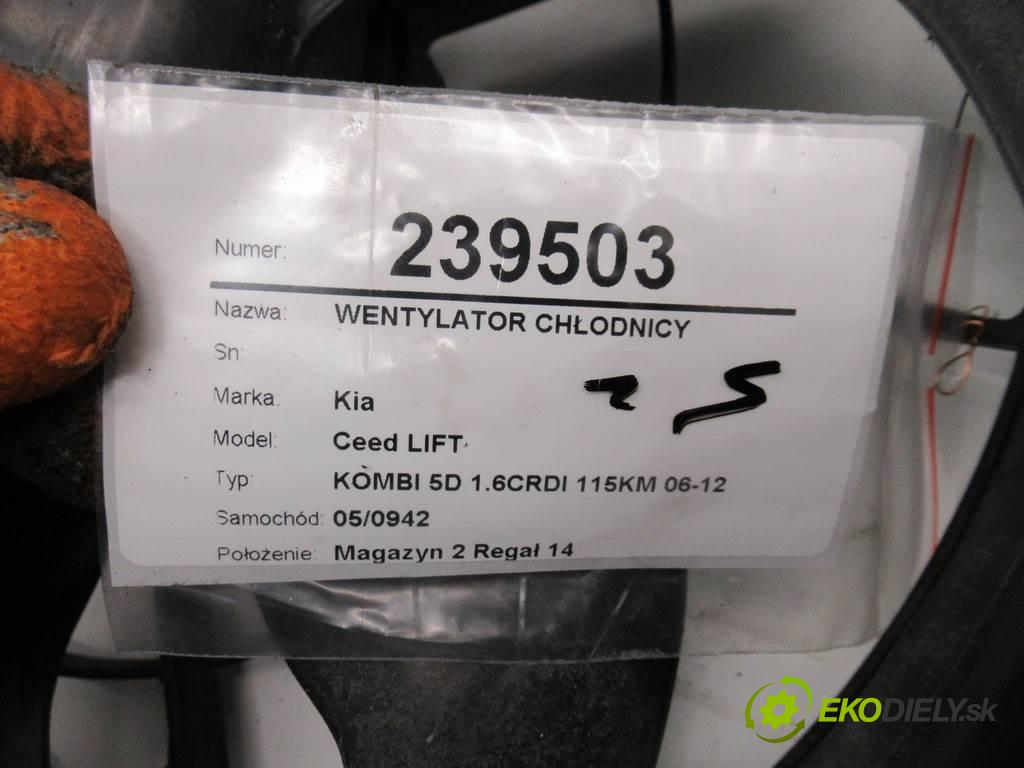 Kia Ceed LIFT  2012  KOMBI 5D 1.6CRDI 115KM 06-12 1600 Ventilátor chladiča  (Ventilátory)