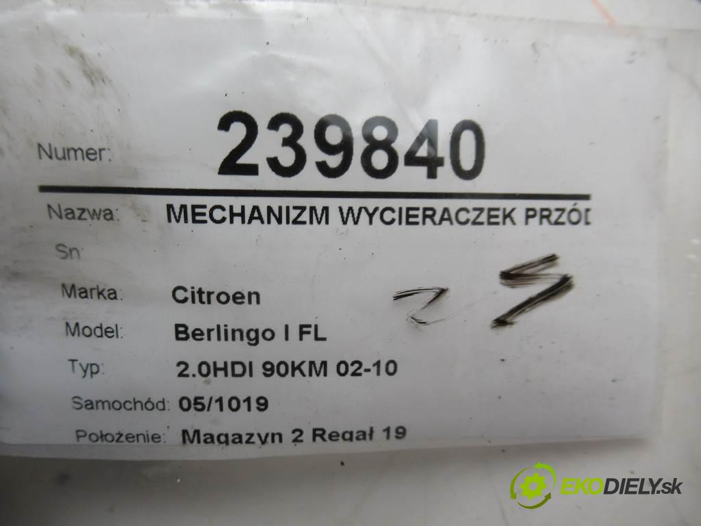Citroen Berlingo I FL  2003  2.0HDI 90KM 02-10 2000 Mechanizmus stieračov predný 9644210780 (Motorčeky stieračov predné)