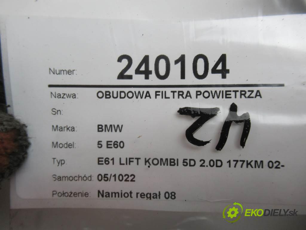 BMW 5 E60  2010 177KM E61 LIFT KOMBI 5D 2.0D 177KM 02-10 2000 obal filtra vzduchu 7792416 (Kryty filtrů)