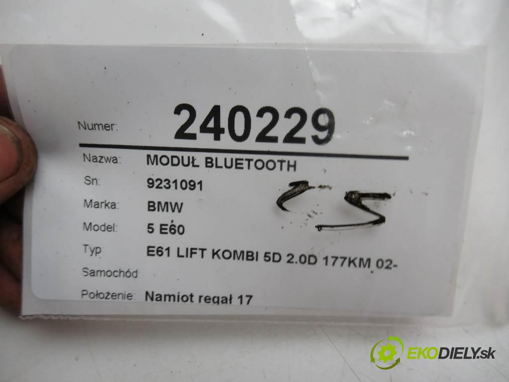 BMW 5 E60    E61 LIFT KOMBI 5D 2.0D 177KM 02-10  Modul bluetooth 9231091 (Ostatné)
