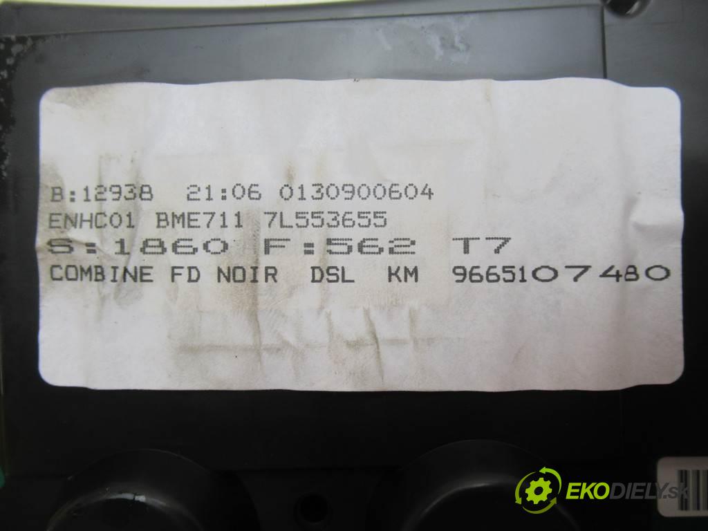 Peugeot 308  2007  HATCHBACK 5D 1.6HDI 90KM 07-13 1600 Prístrojovka 9665107480 (Prístrojové dosky, displeje)