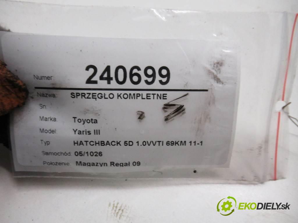 Toyota Yaris III  2014  HATCHBACK 5D 1.0VVTI 69KM 11-14 1000 spojková sada bez ložiska komplet  (Kompletní sady (bez ložiska))