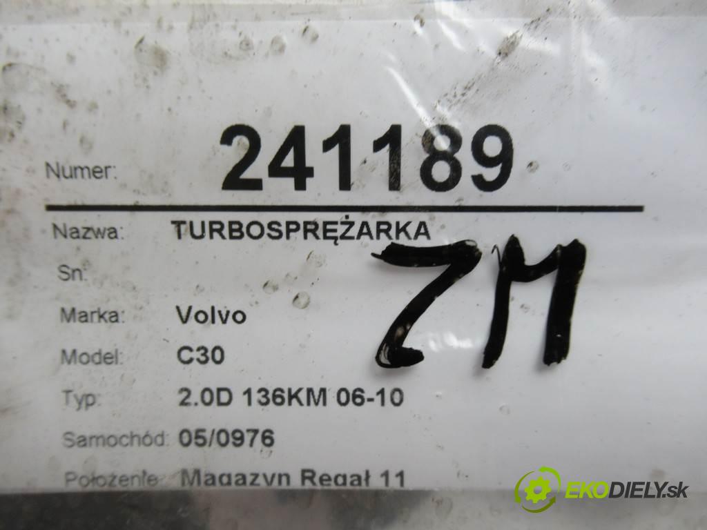 Volvo C30  2008 100 kW 2.0D 136KM 06-10 2000 Turbodúchadlo,turbo 9662464980 (Turbodúchadlá (kompletné))