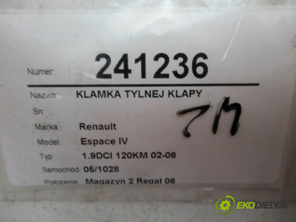 Renault Espace IV  2006  1.9DCI 120KM 02-06 1900 Kľučka zadnej dverí 8200002001