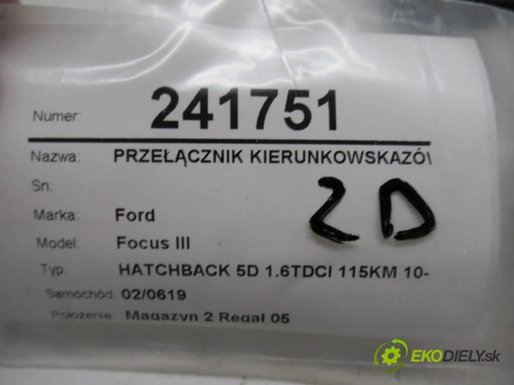 Ford Focus III  2012 85 kw MK3 HATCHBACK 5D 1.6TDCI 115KM 10-14 1600 Prepínač smeroviek AV6T-13335-AB (Prepínače, spínače, tlačidlá a ovládače kúrenia)