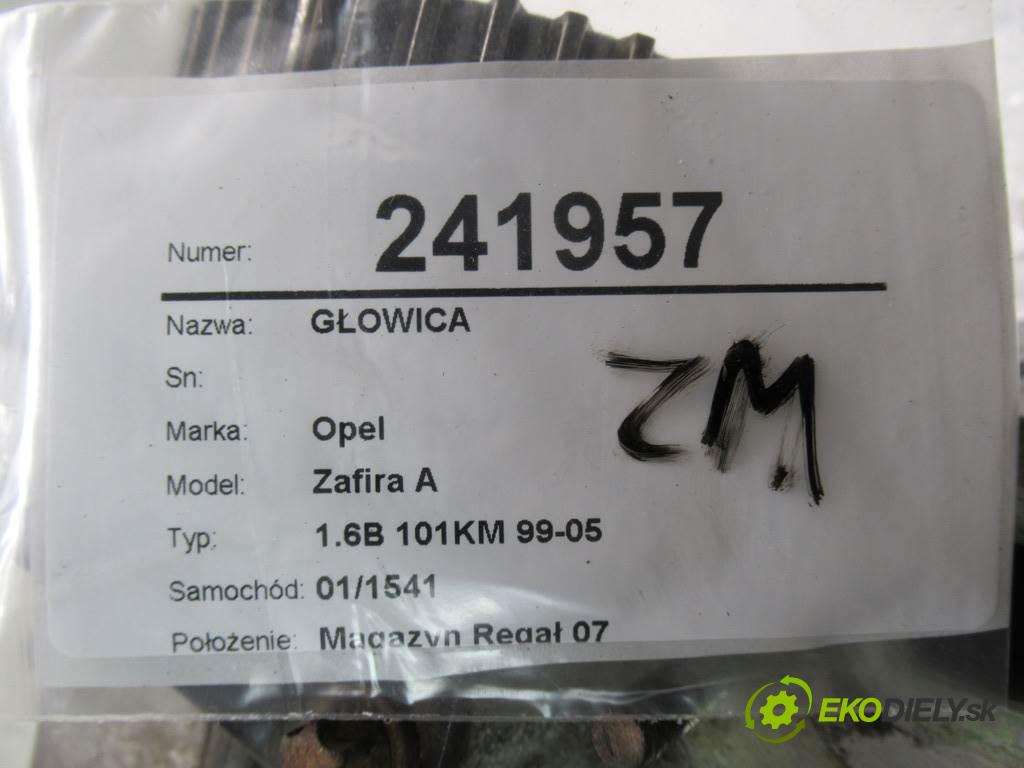 Opel Zafira A  2000 74 kW 1.6B 101KM 99-05 1600 Hlava valcov X16XEL (Hlavy valcov)