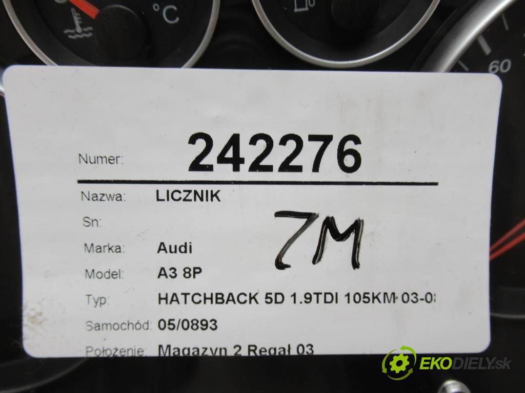 Audi A3 8P  2005 77 kw HATCHBACK 5D 1.9TDI 105KM 03-08 1900 Prístrojovka 8P0920900K (Prístrojové dosky, displeje)
