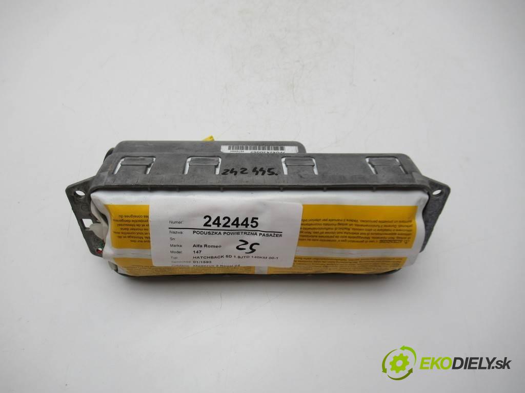 Alfa Romeo 147  2004  HATCHBACK 5D 1.9JTD 140KM 00-10 1900 AirBag - spolujazdca 46748661 (Airbagy)