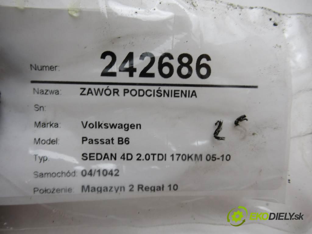 Volkswagen Passat B6  2006  SEDAN 4D 2.0TDI 170KM 05-10 2000 Ventil tlaku 1J0906283C (Ventily)