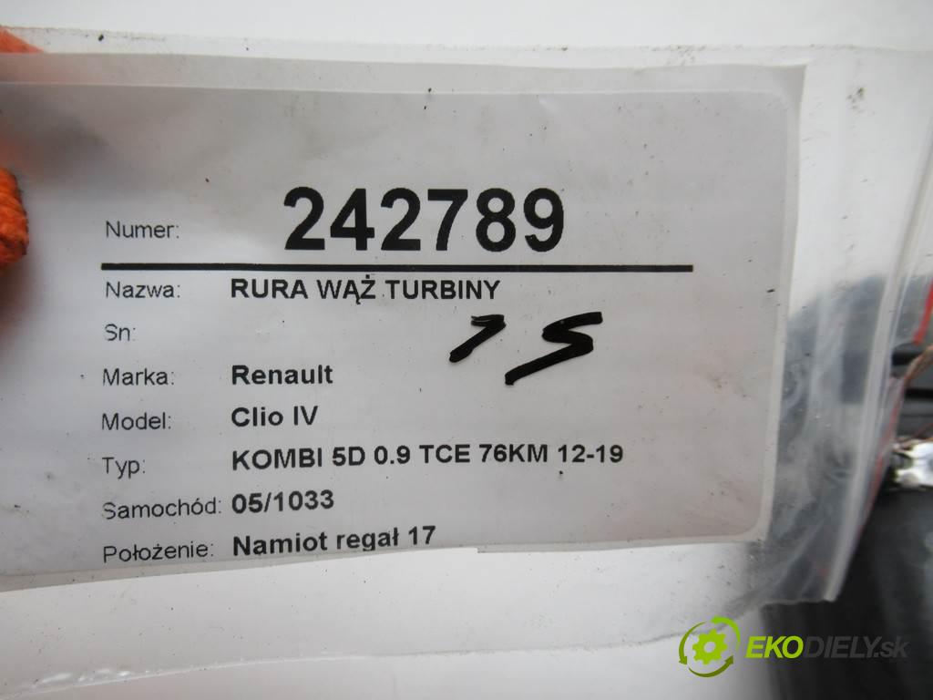 Renault Clio IV  2017 66 kW KOMBI 5D 0.9 TCE 76KM 12-19 898 Rúra hadica turba  (Hadice)