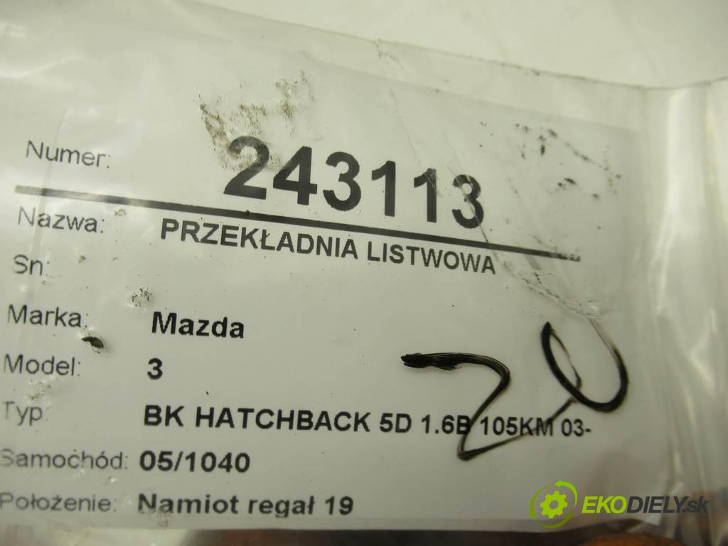 Mazda 3  2005  BK HATCHBACK 5D 1.6B 105KM 03-09 1600 řízení -  (Řízení)