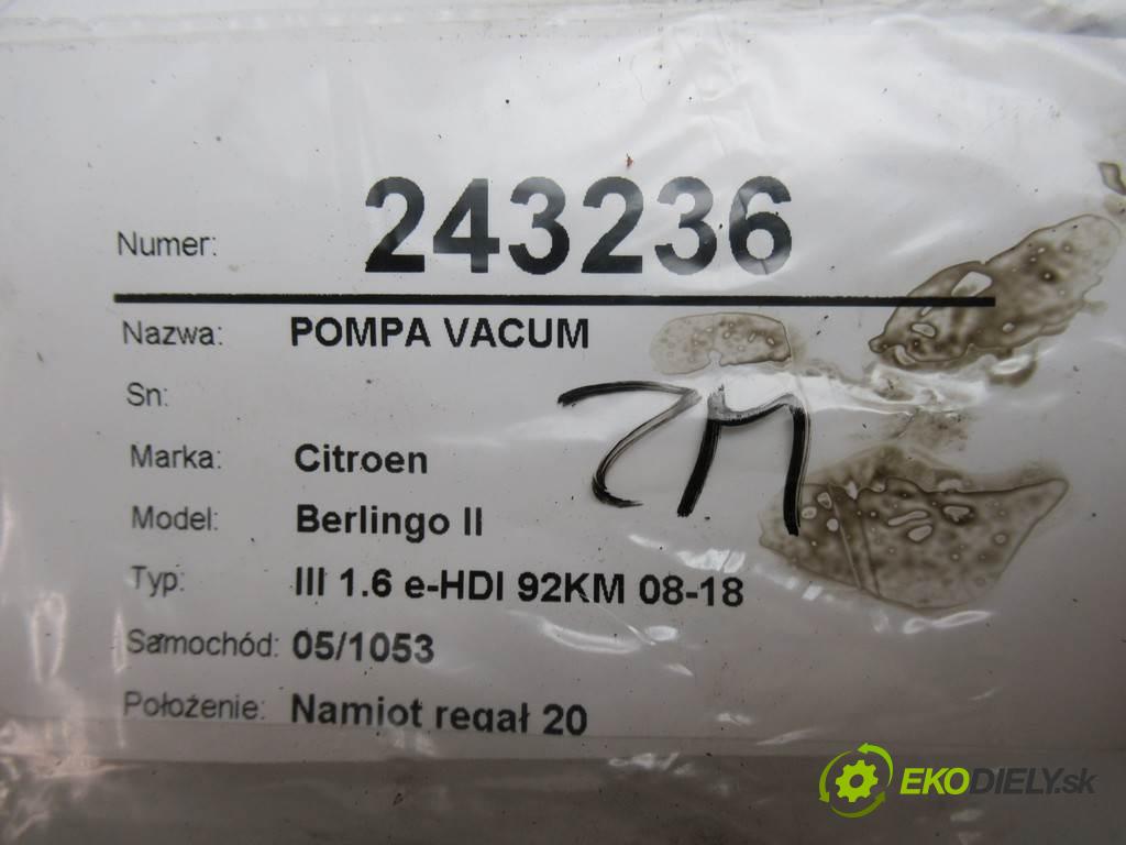 Citroen Berlingo II  2015  III 1.6 e-HDI 92KM 08-18 1560 pumpa vakuová 9804021880