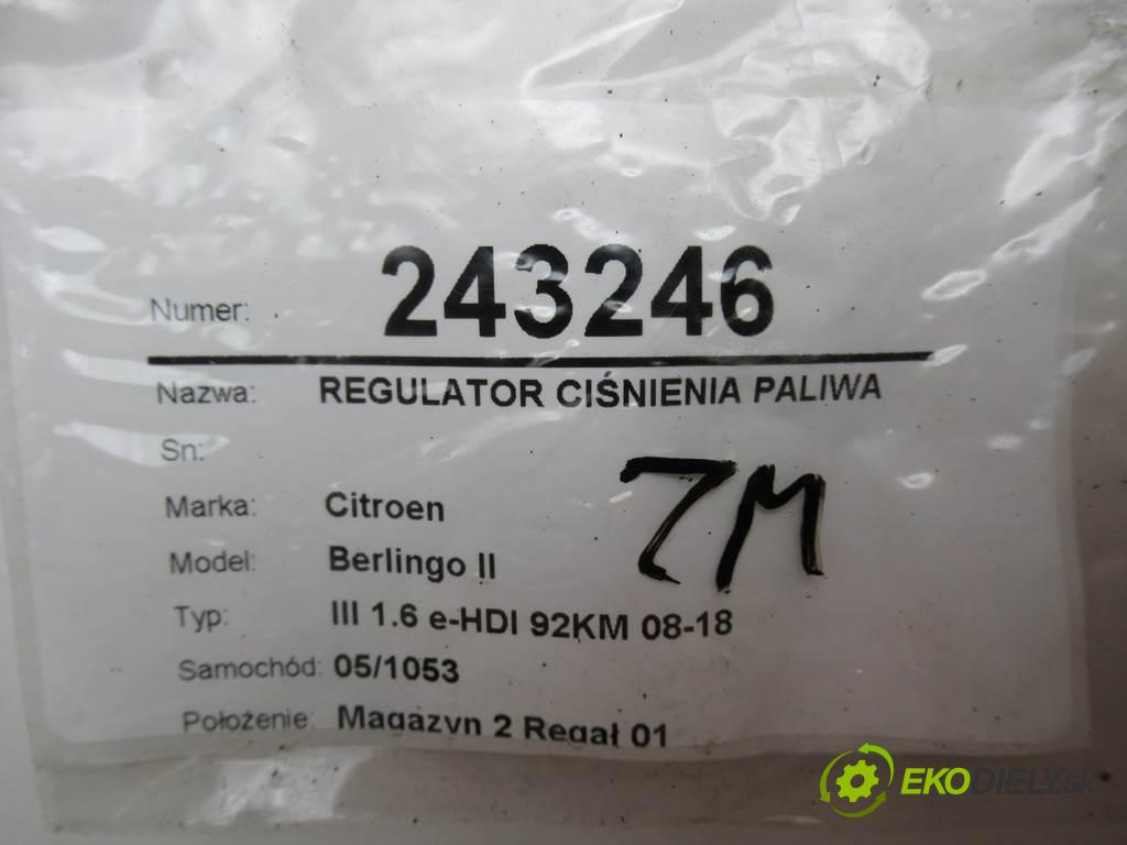 Citroen Berlingo II  2015  III 1.6 e-HDI 92KM 08-18 1560 Regulátor tlaku paliva 0928400788 (Ostatné)