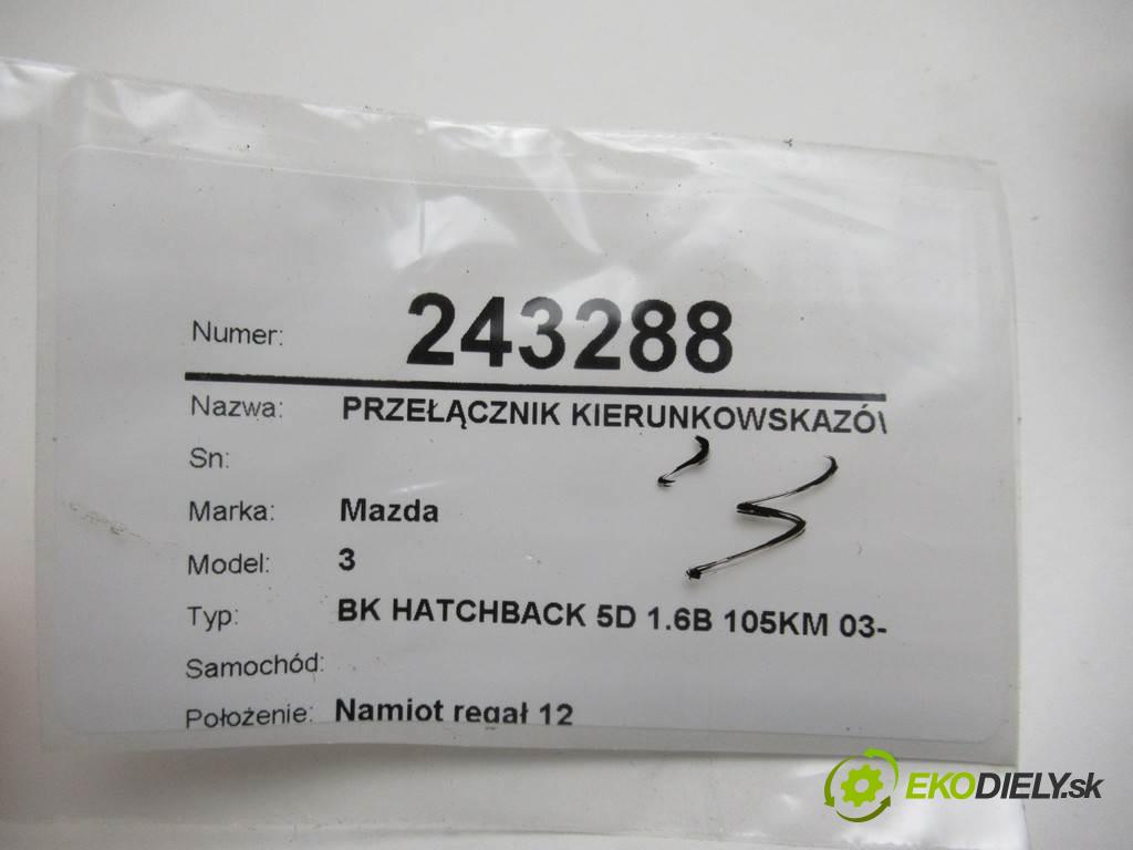 Mazda 3    BK HATCHBACK 5D 1.6B 105KM 03-09  Prepínač smeroviek 17D682 (Prepínače, spínače, tlačidlá a ovládače kúrenia)