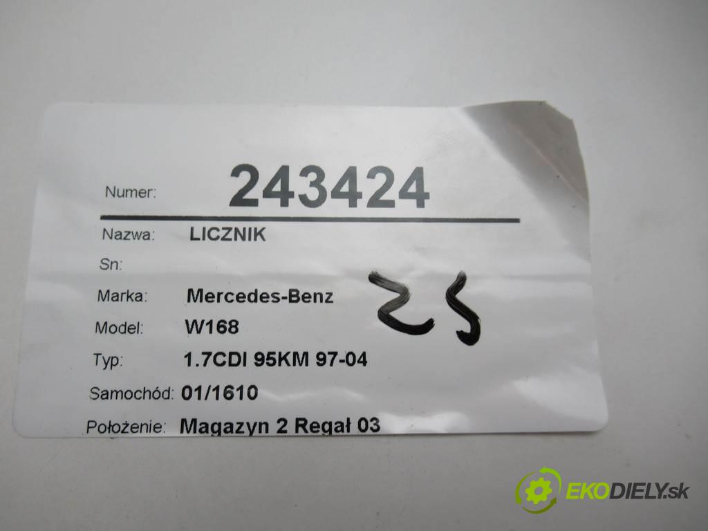 Mercedes-Benz W168  2002 70 kW 1.7CDI 95KM 97-04 1700 Prístrojovka  (Prístrojové dosky, displeje)