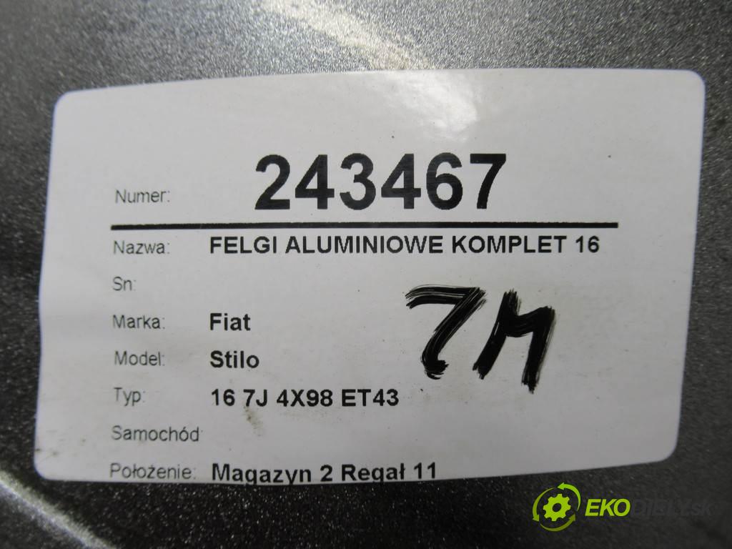 Fiat Stilo    16 7J 4X98 ET43  disky hliníkové - 16  (Hliníkové)