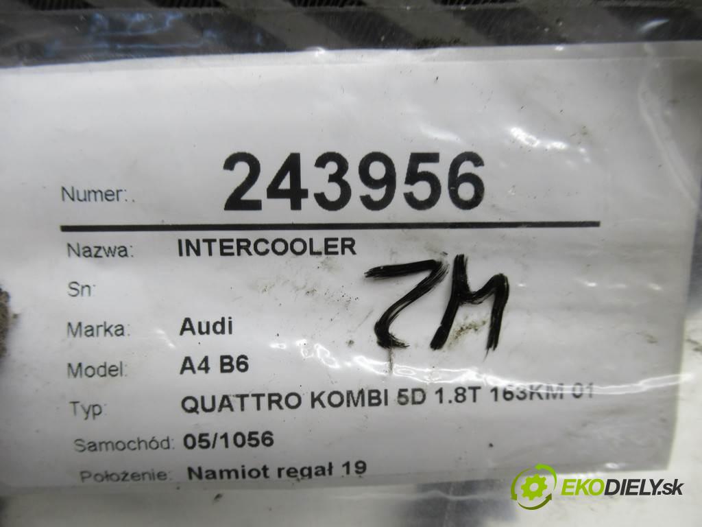 Audi A4 B6  2004 120 kW QUATTRO KOMBI 5D 1.8T 163KM 01-04 1781 intercooler  (Intercoolery (chladiče nasávaného vzduchu))